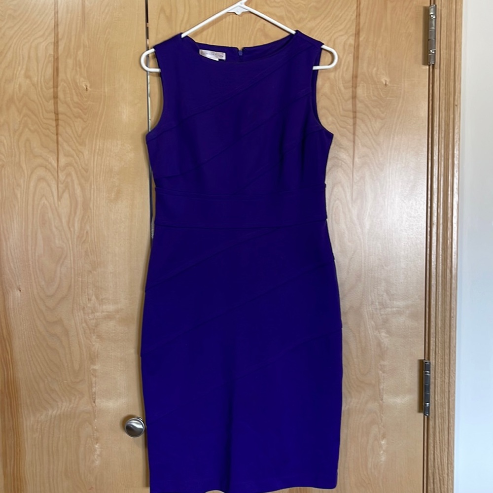 London Times purple sheath dress